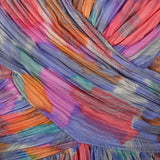 1990s Morton Myles Paint Stroke Silk Dress