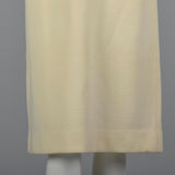 1960s Deadstock Cream Wool Knit Set with Gold Buttons