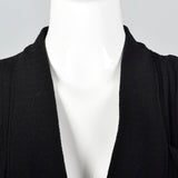 1940s Black Striped Wrap Coat