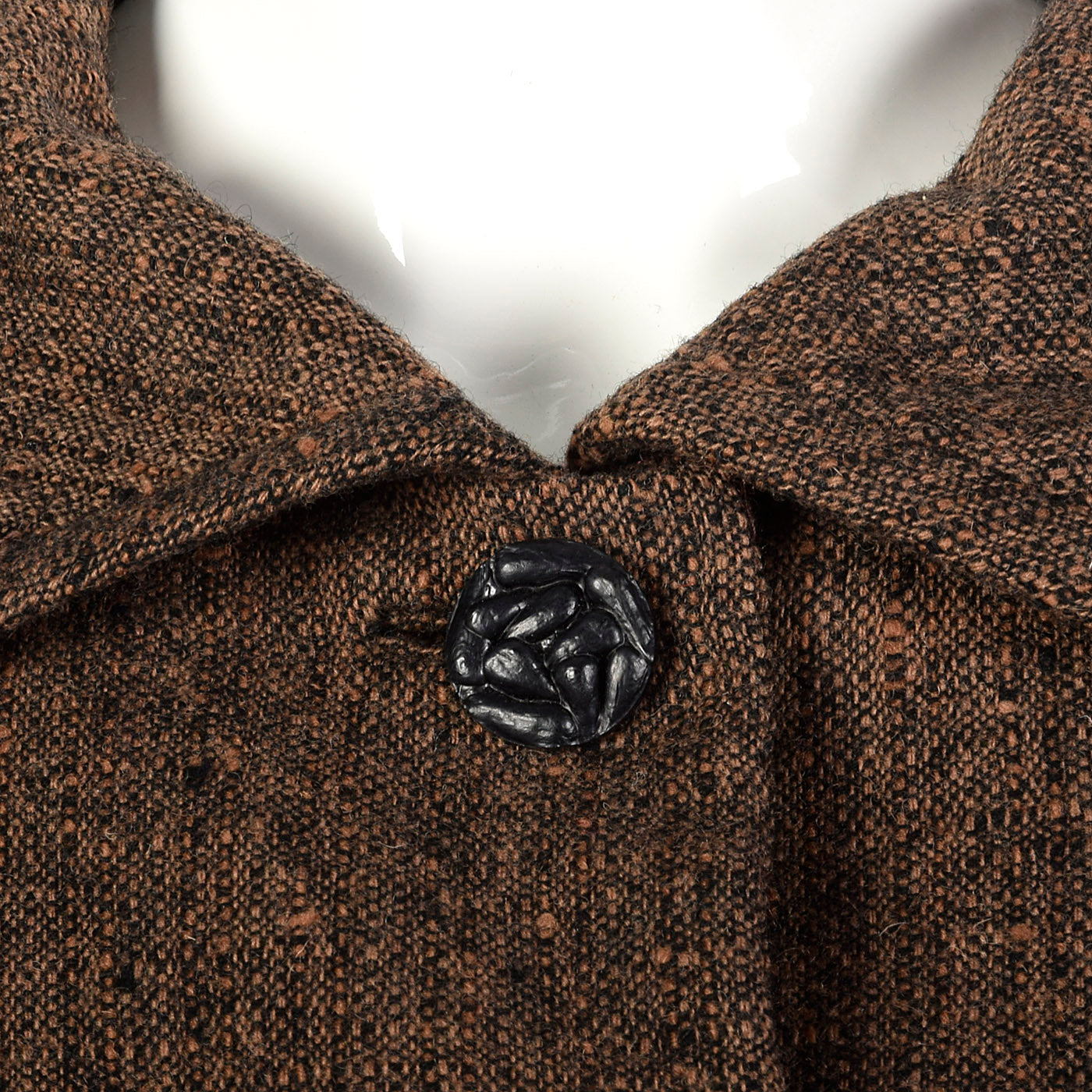 1950s Adele Simpson 28 Shop Wool Tweed Skirt Suit in Brown and Black