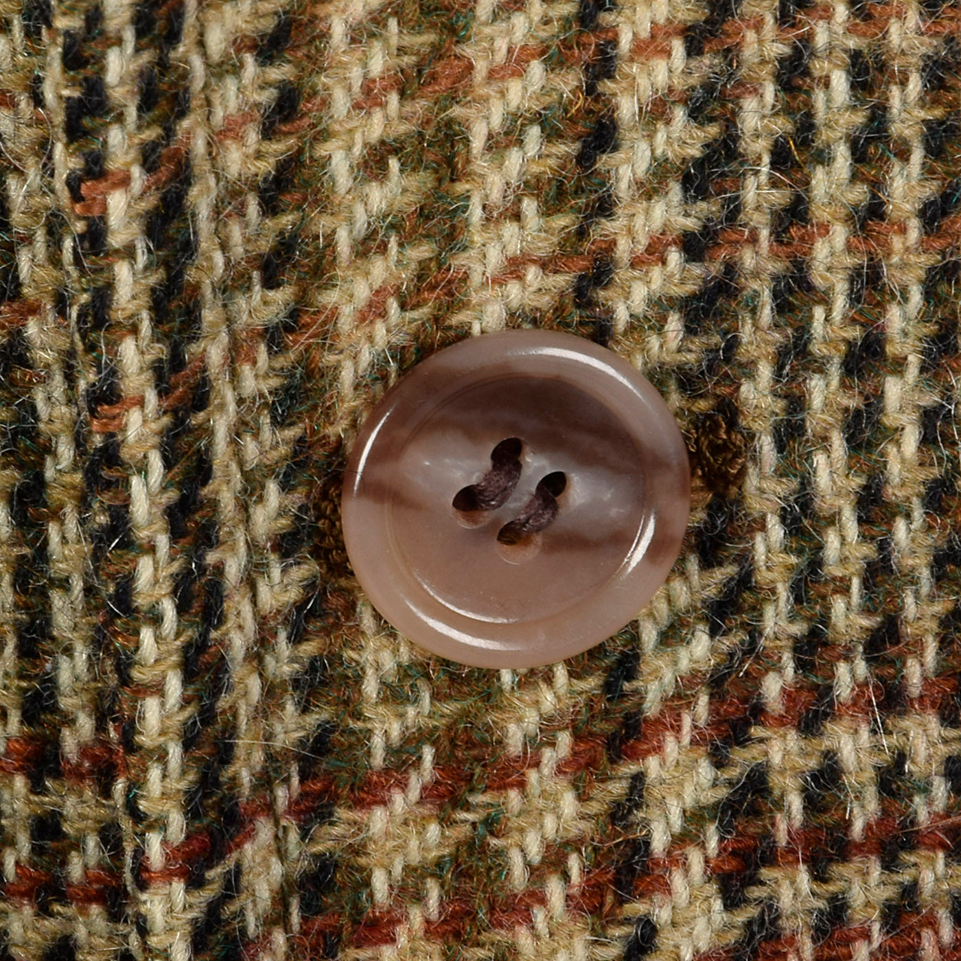 1960s Mens Brown and Red Plaid Tweed Jacket