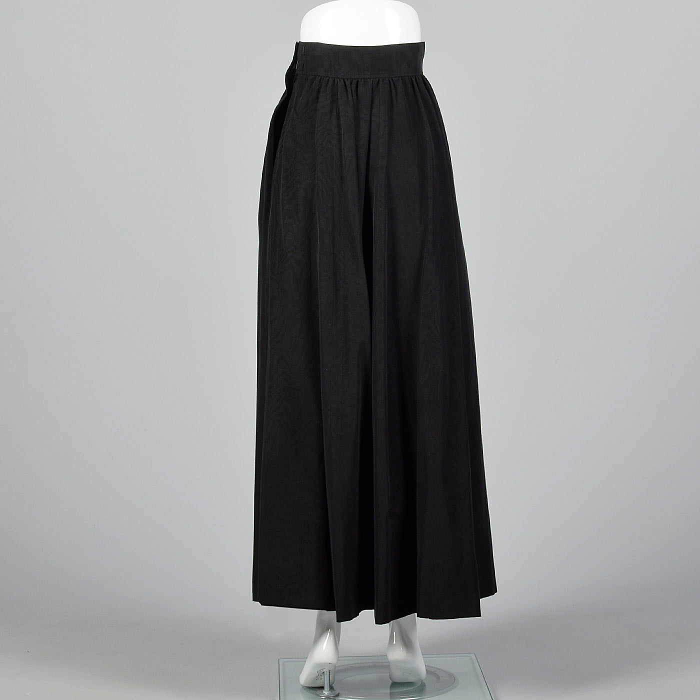 Yves Saint Laurent Rive Gauche Full Black Maxi Skirt