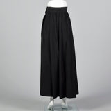 Yves Saint Laurent Rive Gauche Full Black Maxi Skirt