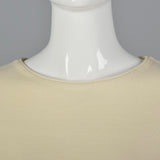 1960s Deadstock Cream Wool Knit Set with Gold Buttons
