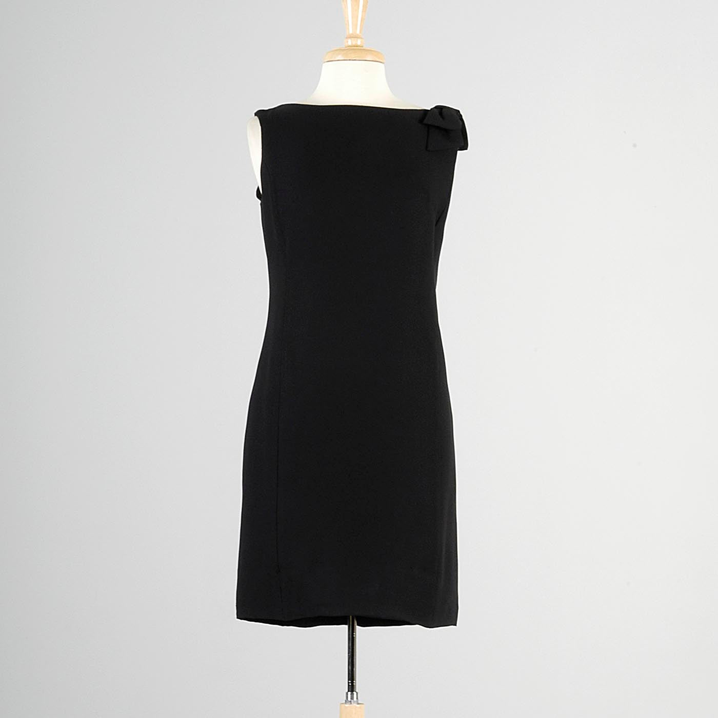 1960s Little Black Dress with Asymmetric Train