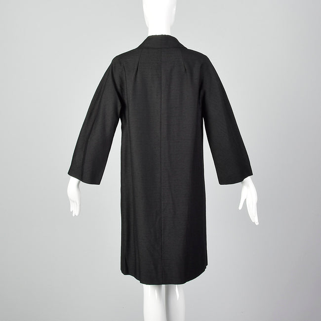 1960s Black Lightweight Jacket with Ribbon Stripe Lining