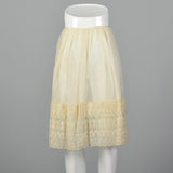 1950s Off White Cotton Eyelet Slip