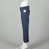 Brunello Cucinelli Blue Capri Pants Mid Rise Tapered Leg Designer Bottoms