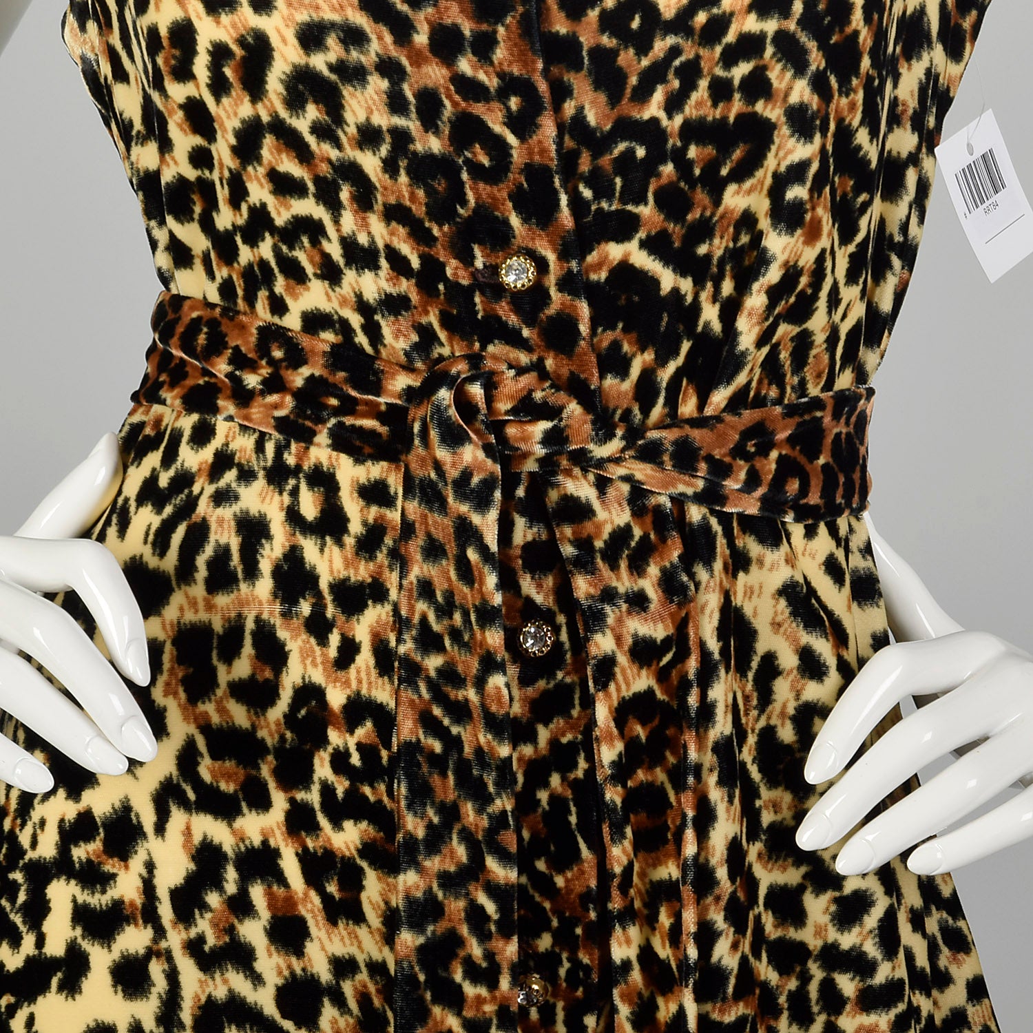 Medium 1960s Leopard Jumpsuit Rayon Velvet Palazzo Sexy Loungewear
