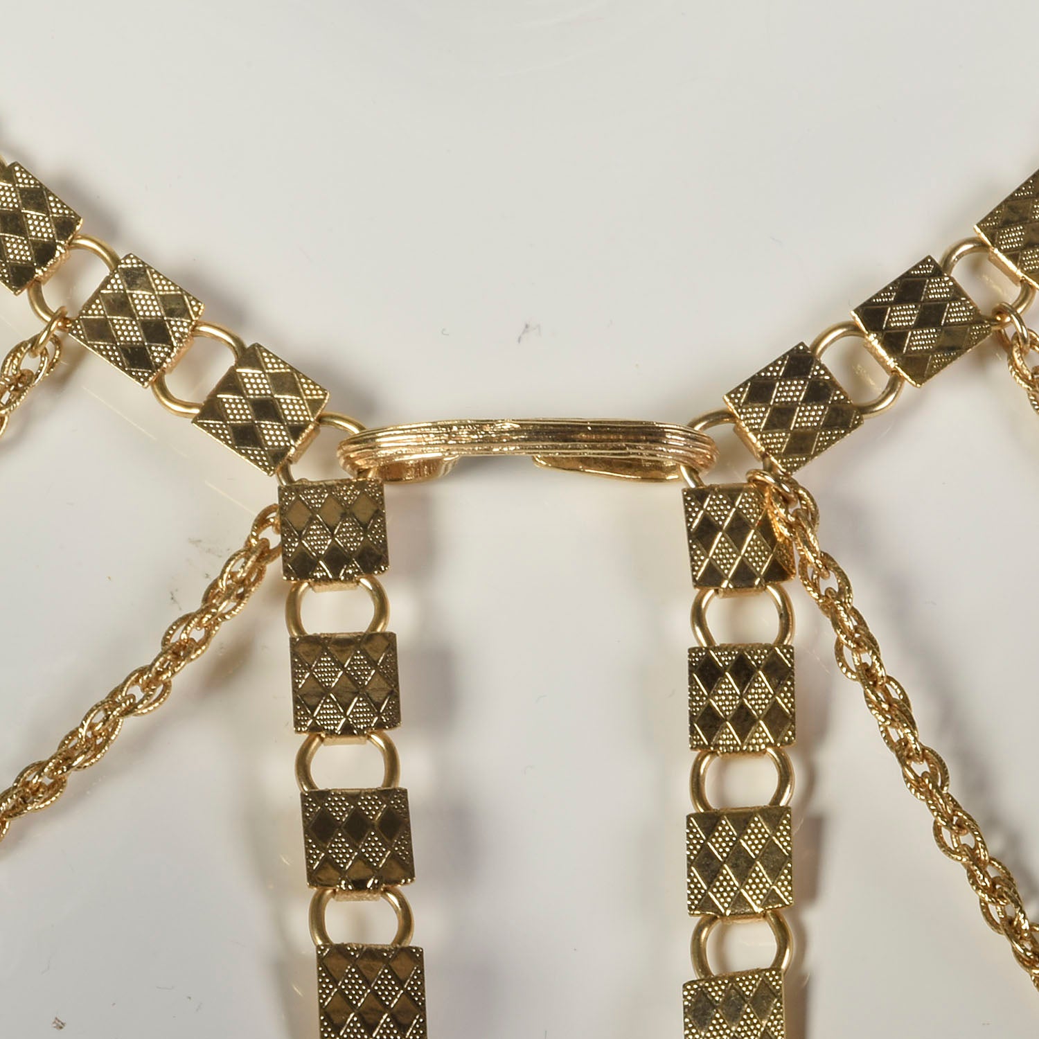OSFM 1970s Trifari Chain Vest Gold Tone Sexy Fetish Jewelry