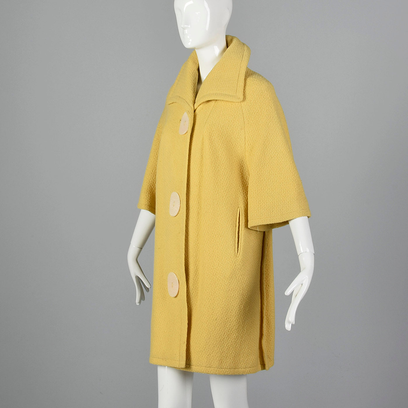 1960s Yellow Jacket with Huge Buttons