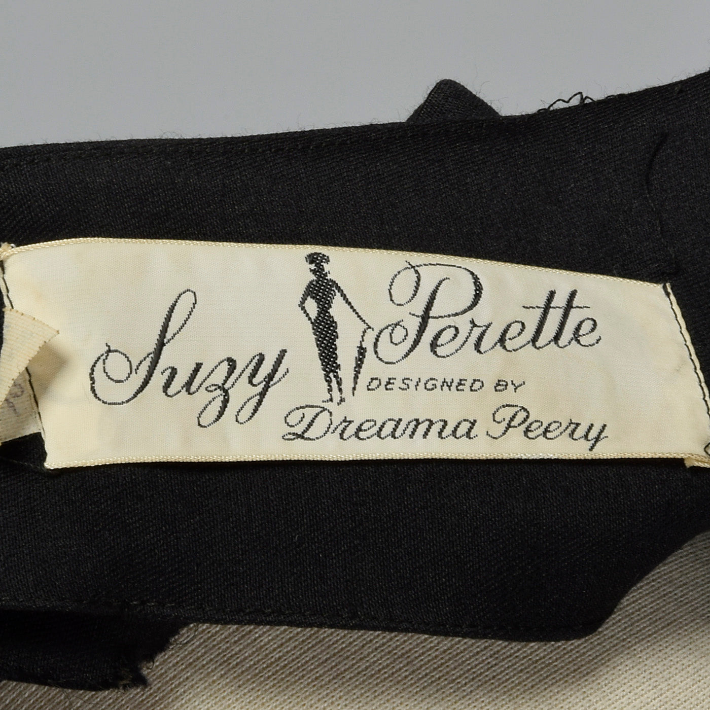 1960s Suzy Perette Black Dress with Keyhole Back