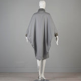 1980s Bonnie Cashin Gray Batwing Coccoon Coat