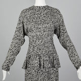 1980s Christian Dior Black and White Dress
