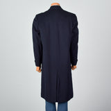 1950s Mens Wool and Cashmere Blend Navy Coat