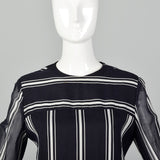 Large Suzy Perette Navy and White Striped Dress