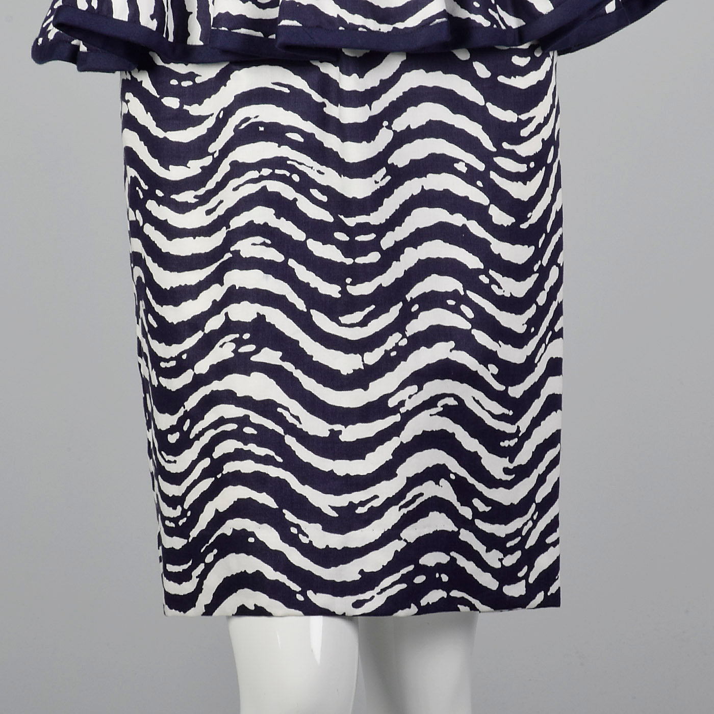 1980s I. Magnin Pencil Dress with Huge Sleeves