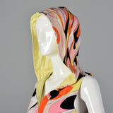 1990s Emilio Pucci Terry Cloth Mini Dress with Hood