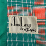 Small 1960s Green and Red Plaid Dress Set