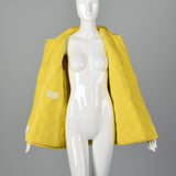 1960s Anne Klein Mod Yellow Trench Coat