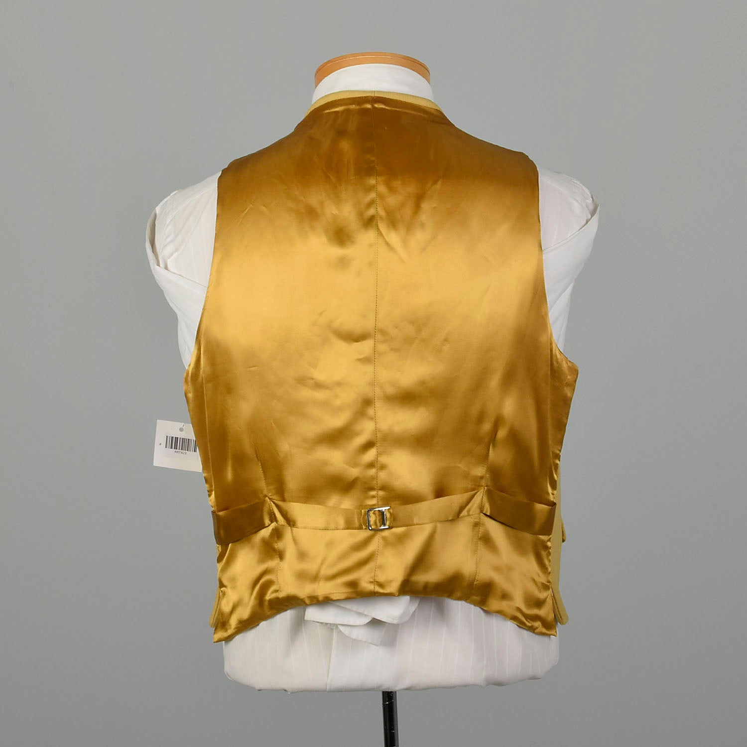 Large 1950s Vest Yellow Belvoir Waistcoat English Riding Vest Fox Hunting