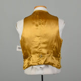 Large 1950s Vest Yellow Belvoir Waistcoat English Riding Vest Fox Hunting