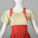 1930s Mesh and Pink Taffeta Gown
