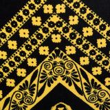 XXS 1970s Mr. Dino Velveteen Skirt Gold Black Print Maxi