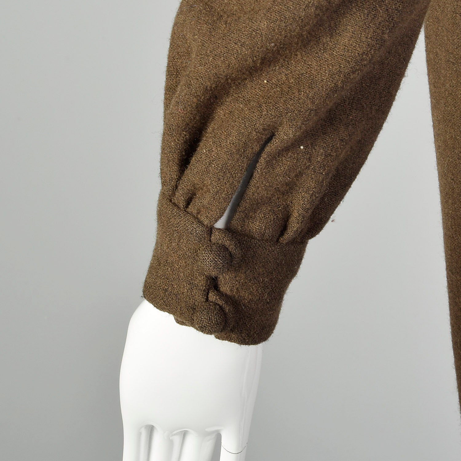 Medium 1970s Gavi Brown Wool Dress