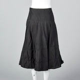 1950s Anne Fogarty Black Half Slip with Interior Lace Hem