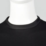 1970s Georgette Trilere Black Evening Dress