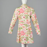 1960s Pink Floral Spring Coat
