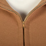 Small 1970s Camel Wool Crepe Jacket