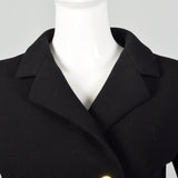 XXS 1960s Black Blazer Style Coat