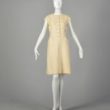 Medium 1960s Dress Suzy Perette Cream Wool Silk Sack Dress