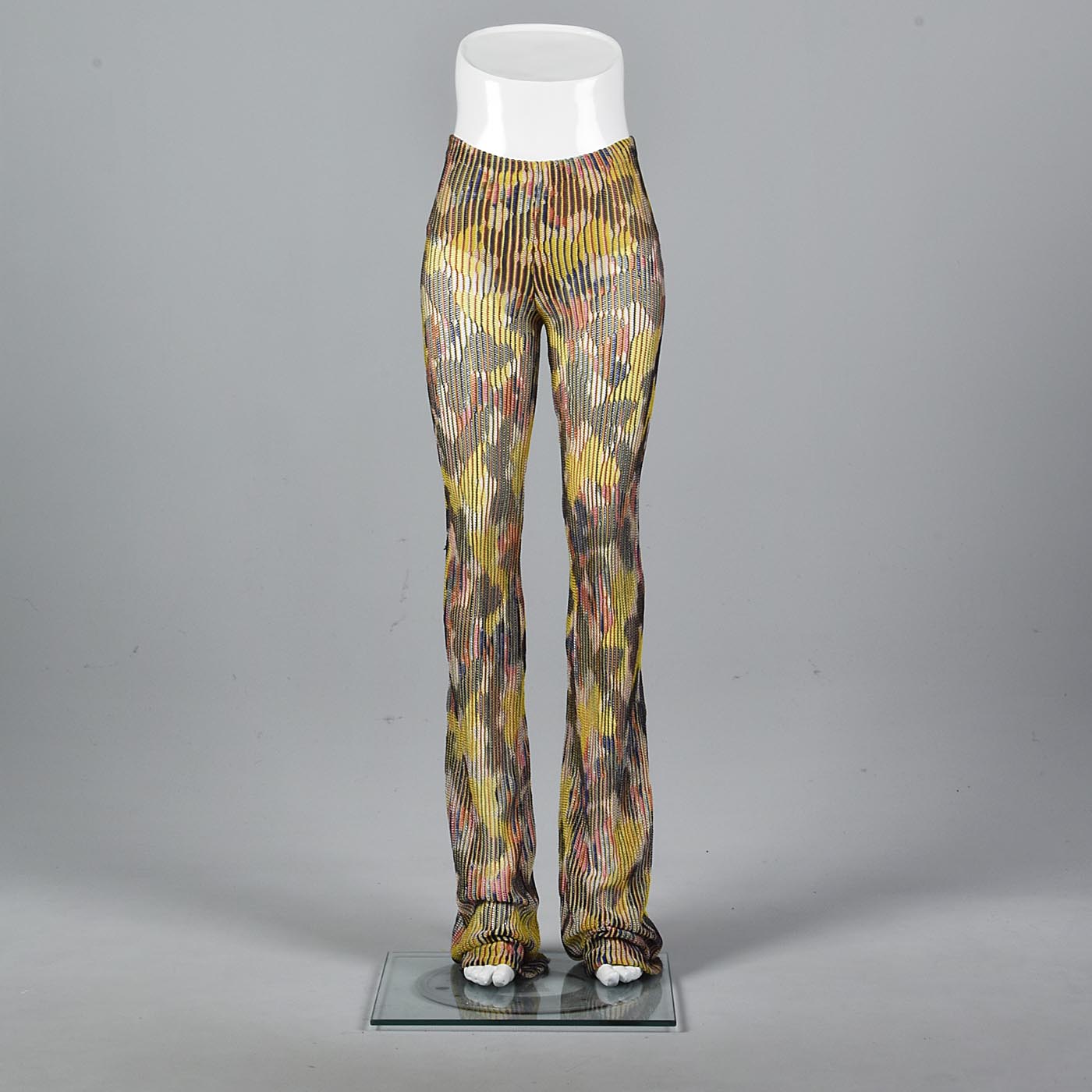 1970s Missoni Extra Long Sheer Knit Pants