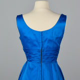 1950s Electric Blue Pencil Dress with Hip Sash