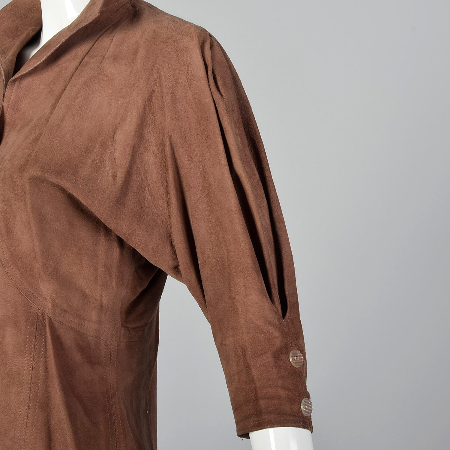 Small Jean Muir 1980s Brown Suede Jacket