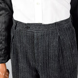 41S  Medium 1980s Charcoal Corduroy Two Piece Suit