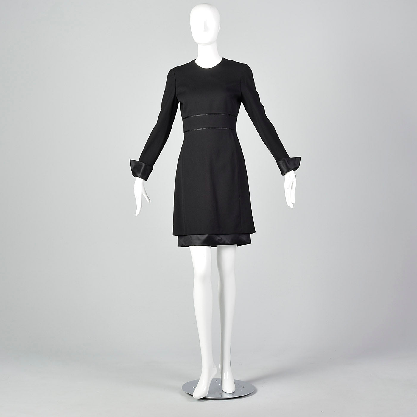 1990s Deadstock Louis Feraud Black Dress