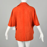 1960s Mod Orange Suede Leather Cape