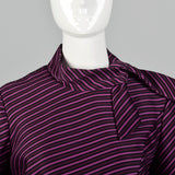 Medium 1960s Asymmetric Stripe Shift Dress