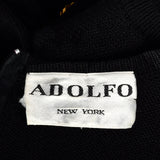 1980s Black Knit Dress with Gold Buttons
