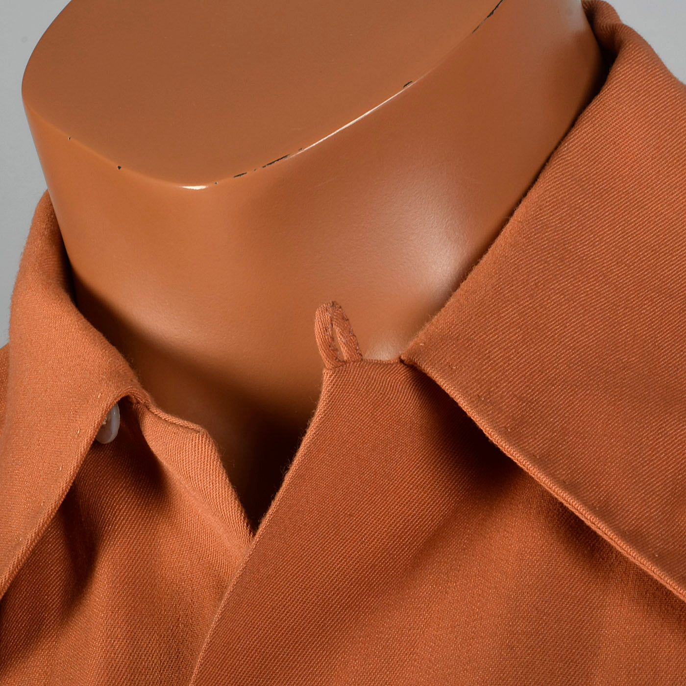 1940s Rust Shirt with Spearpoint Collar