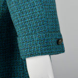 1960s Harris Tweed Blue Swing Coat