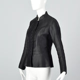 1960s Yves Saint Laurent Rive Gauche Black Button Up Jacket