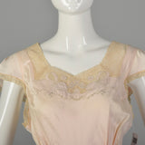 1940s Deadstock Pink Rayon Nightgown Vintage Boudoir Lingerie