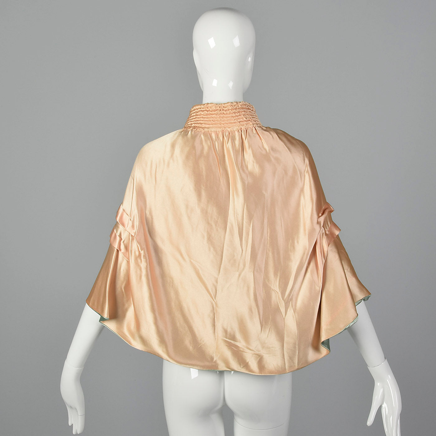 1930s Reversible Silk Satin Capelet