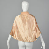 1930s Reversible Silk Satin Capelet
