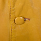 Medium 1970s Trench Coat Mustard Leather Overcoat
